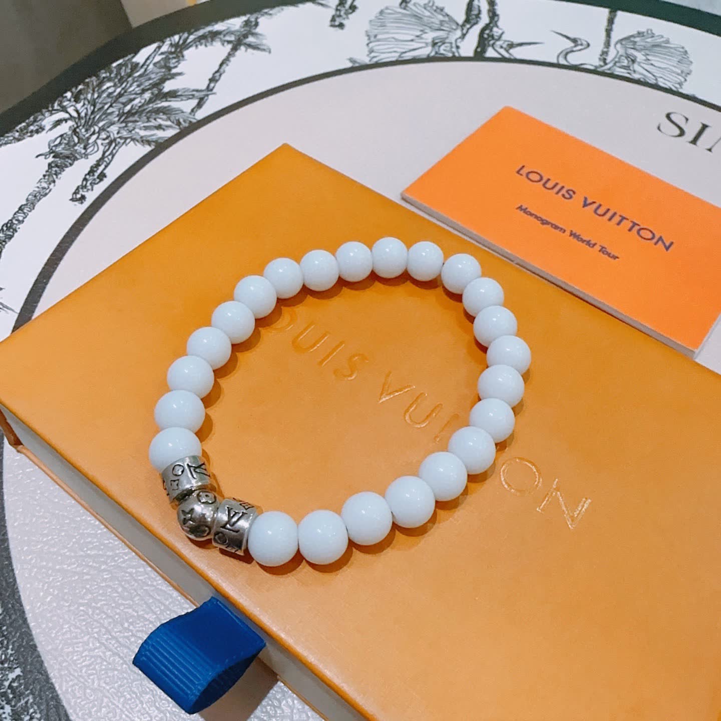 Louis Vuitton White Beaded Bracelet